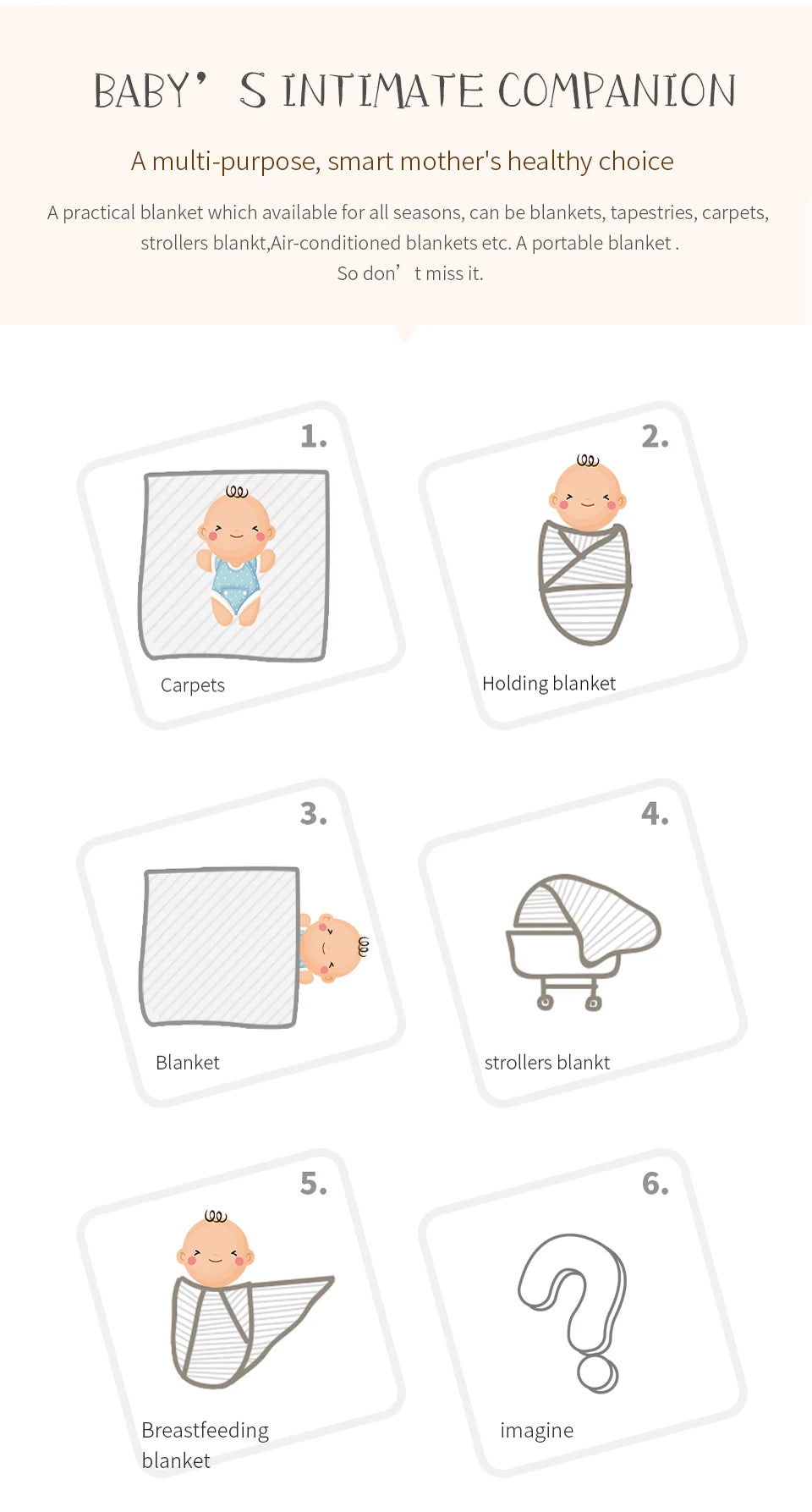 Baby Blankets Newborn Cartoon Swaddle Wrap Monthly Blankets 100%Cotton Knitted Toddler Infant Outdoor Playing Clip Mats 100*80cm