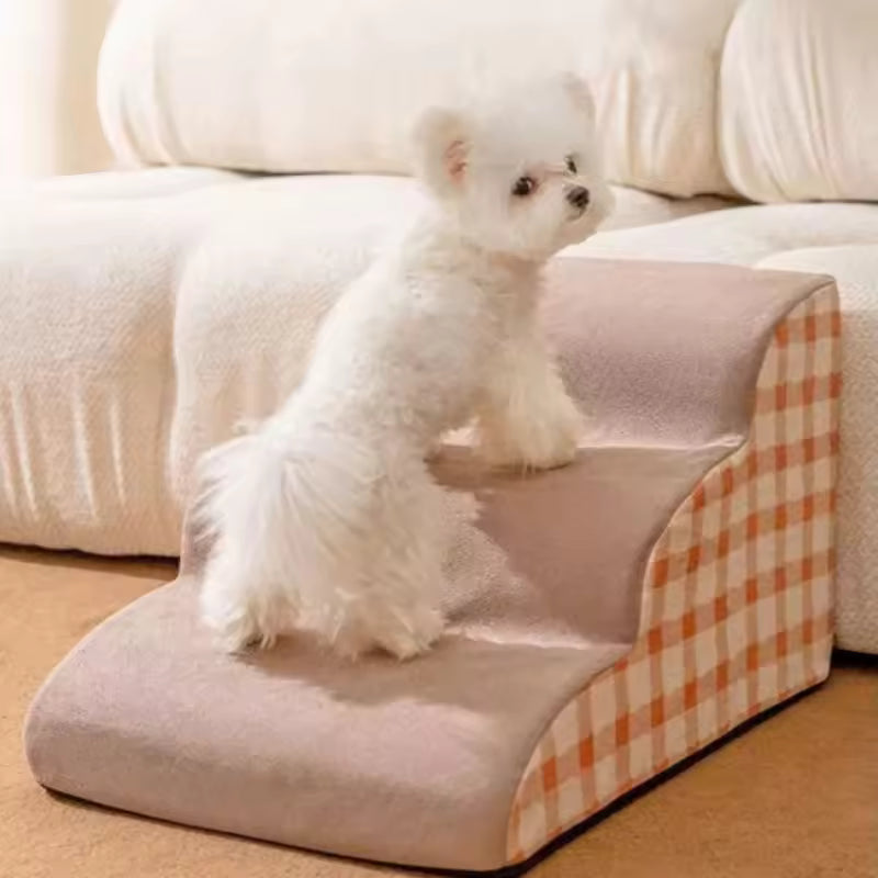 2 Steps Pet Staircase Dog Slope Ladder Anti-slip Detachable Stable And Non-collapsing Memory Foam Rebound Washable Sofa Steps