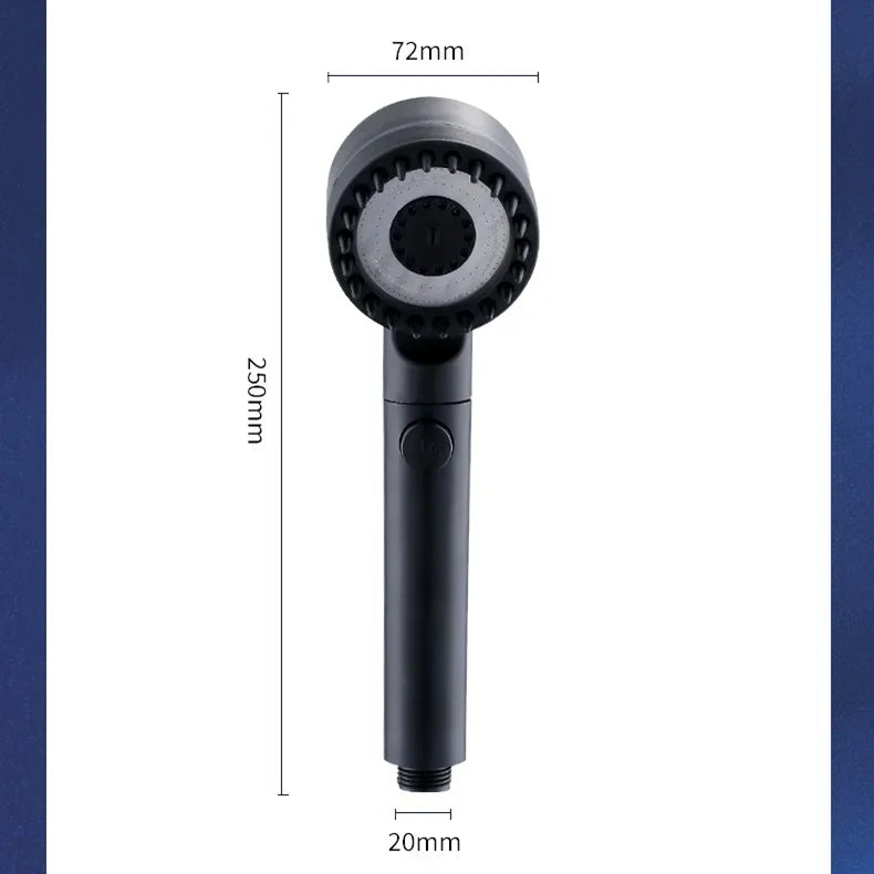 Filtered Shower Head with Handheld, High Pressurized Filter Shower Head 3-mode Adjustable Spray with Massage Brush Rain Faucet Bathroom Accessories