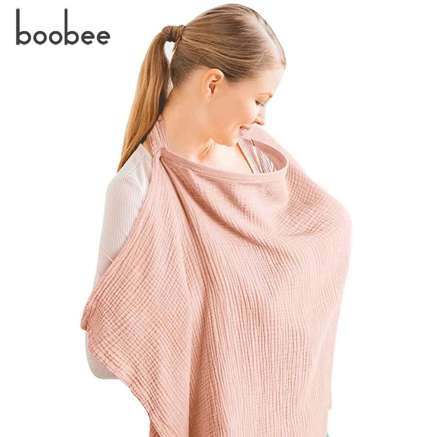1Pc Gauze Nursing Cover, Nursing Apron, Multi-Purpose Car Seat Stroller Cover, Multi-Color Optional, Breathable 100% Nursing Cover Cloth Artifact, Outdoor Anti-Exposure Nursing Towel When Going Out. Perfect Gift for Mom.