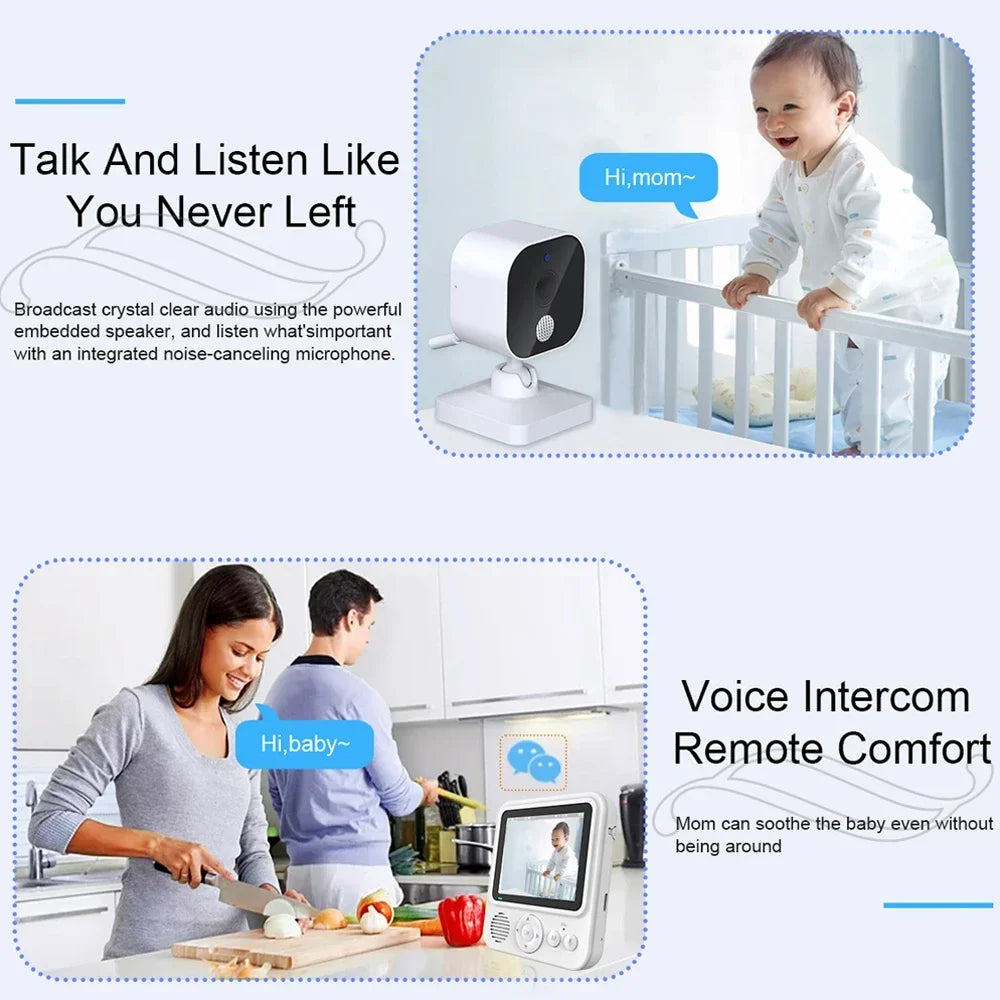 Baby Monitor Camera,Video Audio Baby Monitor No WiFi 2.8'' Video Baby Monitor Wireless Surveillance Smart Baby Camera Security Protection Two Way Audio Night Vision Cam Babysitte
