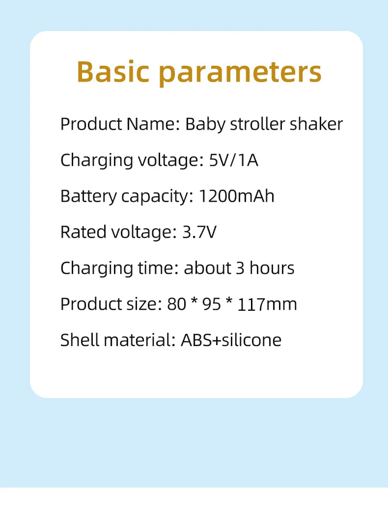 Portable Baby Stroller Rocker Accessories Automatic Infant Swing Sleep Soother with White Noise Baby Shaker Sleep Aid Device