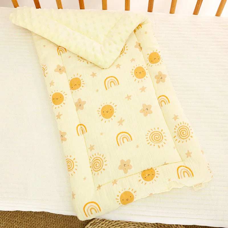 Cartoon Bear Baby Stroller Seat Cushion Cotton Soft Newborn Car Seat Pad Infant Pushchair Mattress Mat Kid Pram Accessories