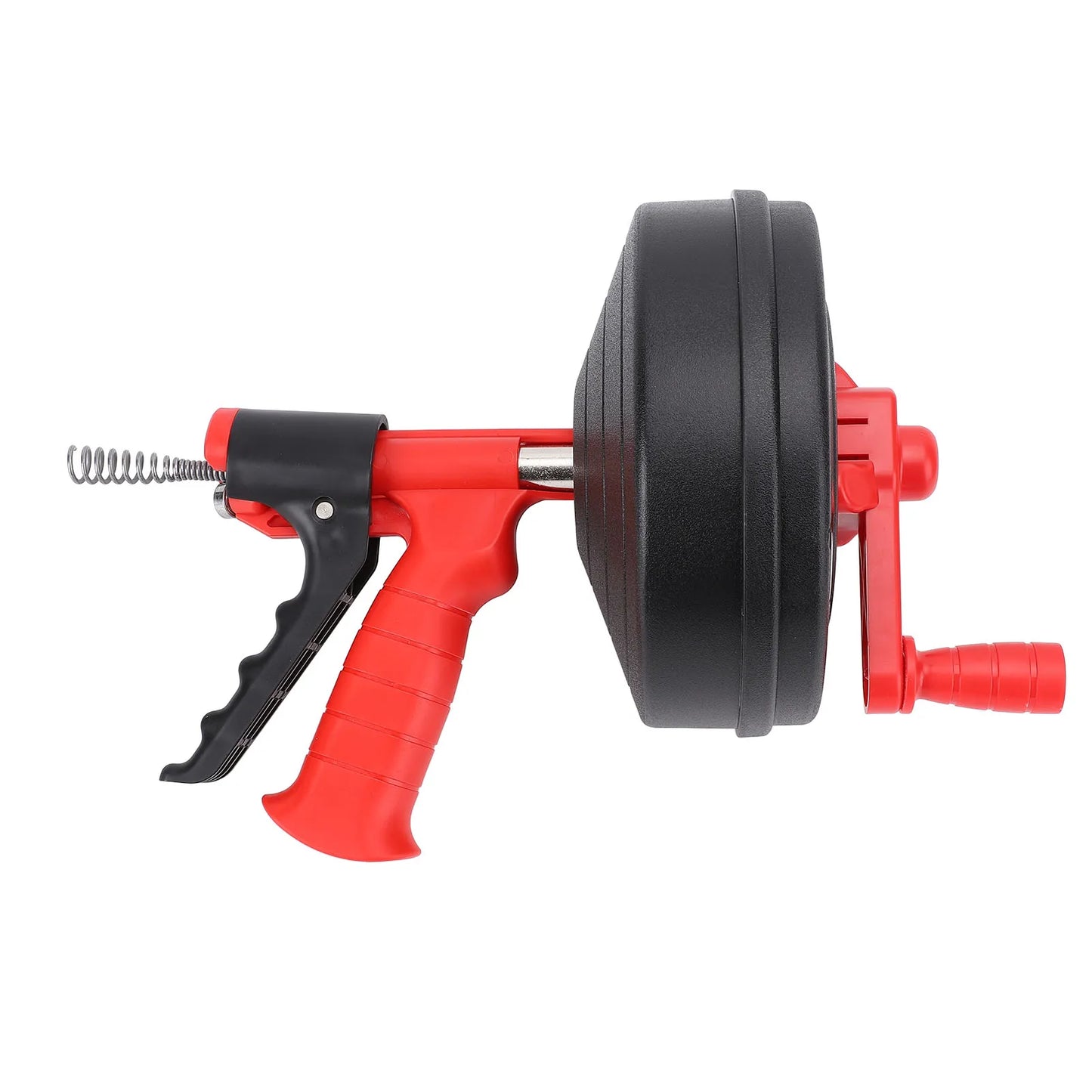 Drain Snake, 25ft Flexible Steel Drain Auger With Drill Adapter Drain Clog Remover Efficient Versatile Drain Snake 65 Manganese Steel Spring Flexible Manual or Drill Powered for Kitchens