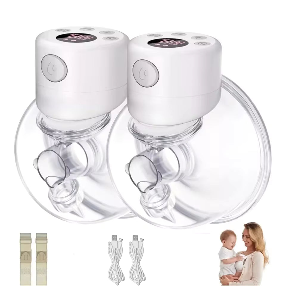Breast Pump Kit Single Electric Breast Pumps, Hands-free Poratable Mom Milk Puller Pump, Slient Breastfeeding Pump for Baby