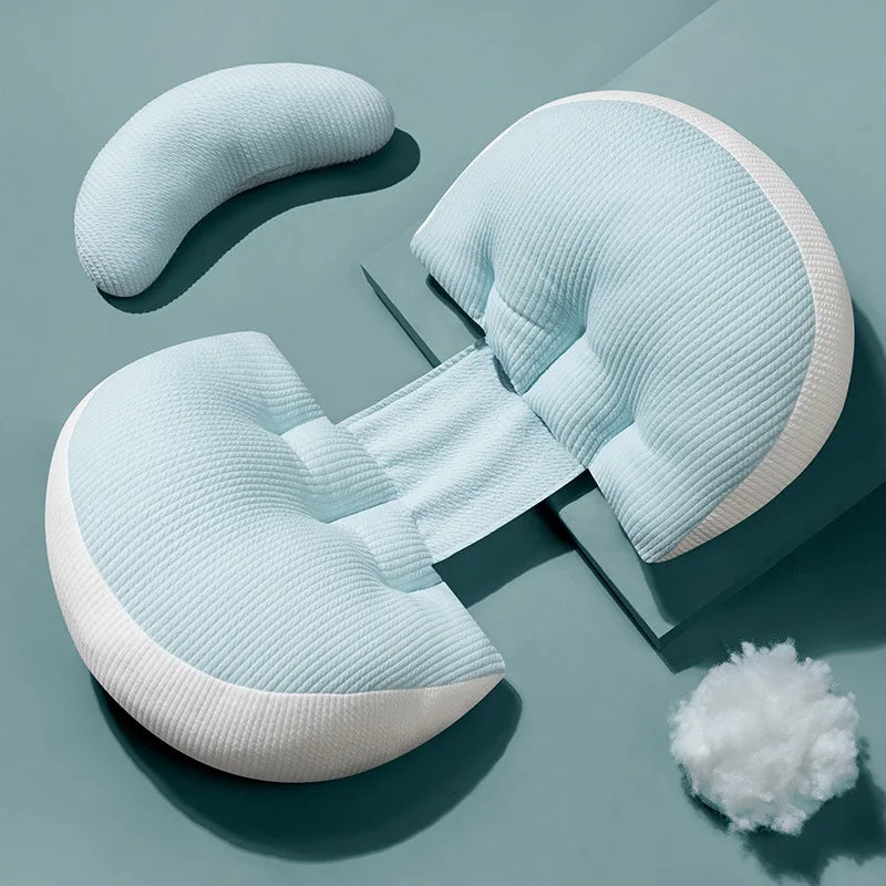Ergonomic Pregnancy Pillow for Side Sleepers Pregnancy Support Cushion Waist Protection Relieve Abdominal Back Pressure