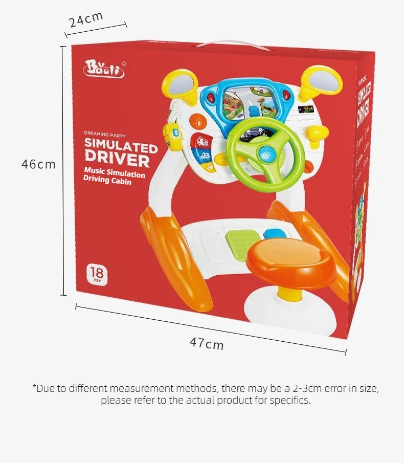 Child Simulation Music Simulated Driving Console Steering Wheel Toys Baby Driving Early Education Toys Intellectual Development