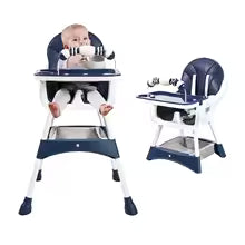 Baby High Chair, Convertible Infant Feeding Chair for Babies & Toddlers Table, Dining Booster Seat with Removable Tray