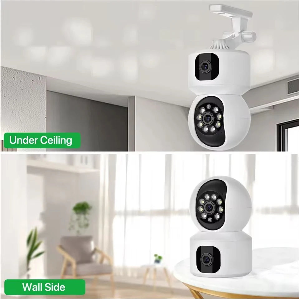 8MP WiFi IP Camera Dual Lens Baby Monitor Color Night Vision Human Automatic Tracking Video Smart Home Surveillance Camera