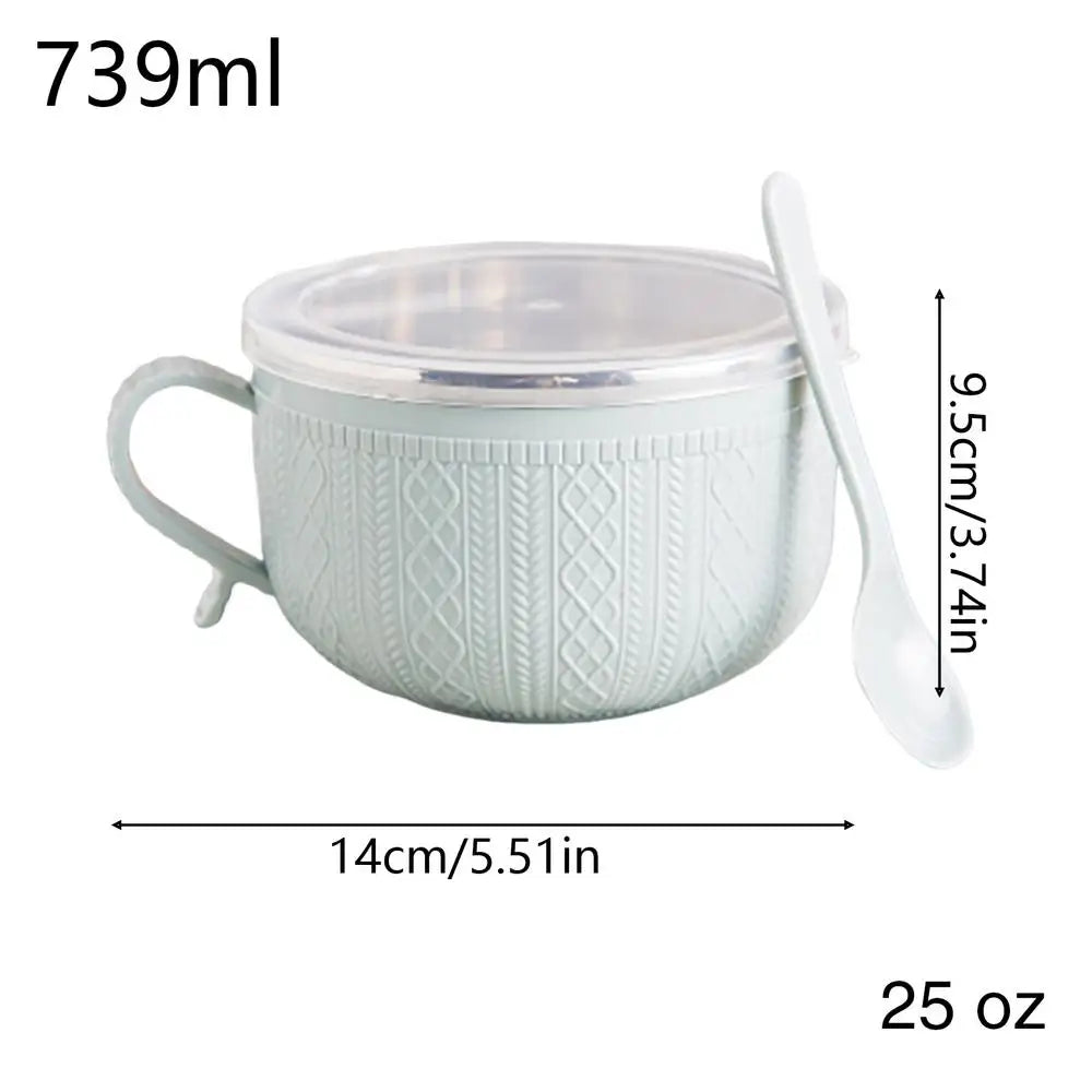 Large Soup Mug 25oz Cup Bowl with Lid Large Soup Mug Dinnerware for Travel Tea Christmas Cafe Oats Lunch Noodle Sandwich