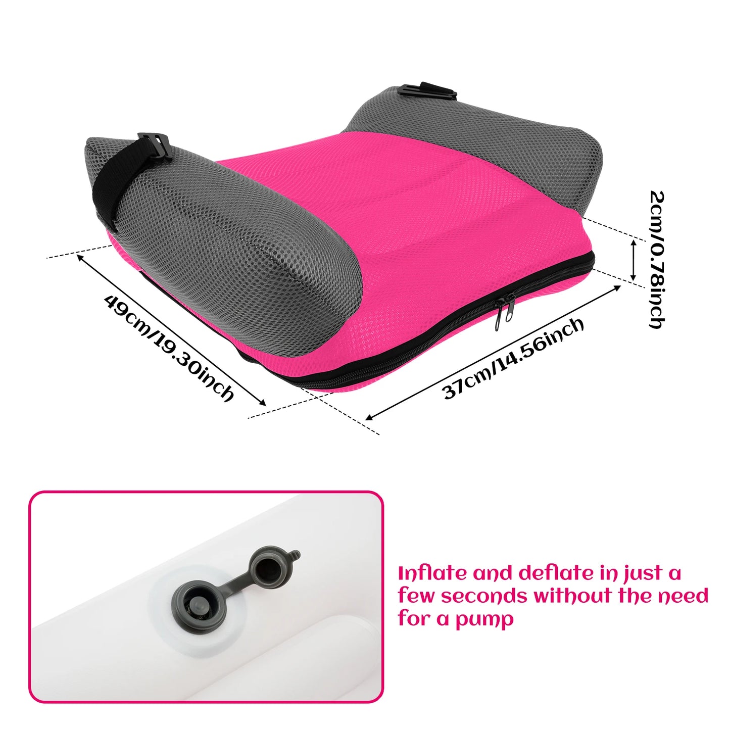 Portable Inflatable Seat Cushion PVC Travel Inflatable Booster Car Seat Fast Inflate Lightweight Soft Booster Car Seat for Kids
