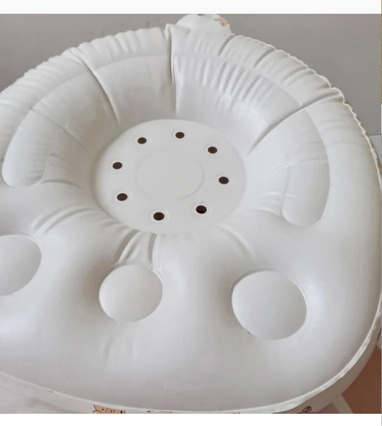 Upgraded Inflatable Baby Seat with Safety Guardrails, Thicker Sit Me Up Floor Seat for Baby Chair Sit Me Up, Blow Up Baby Chair Built in Air Pump for Babies 3-36 mth