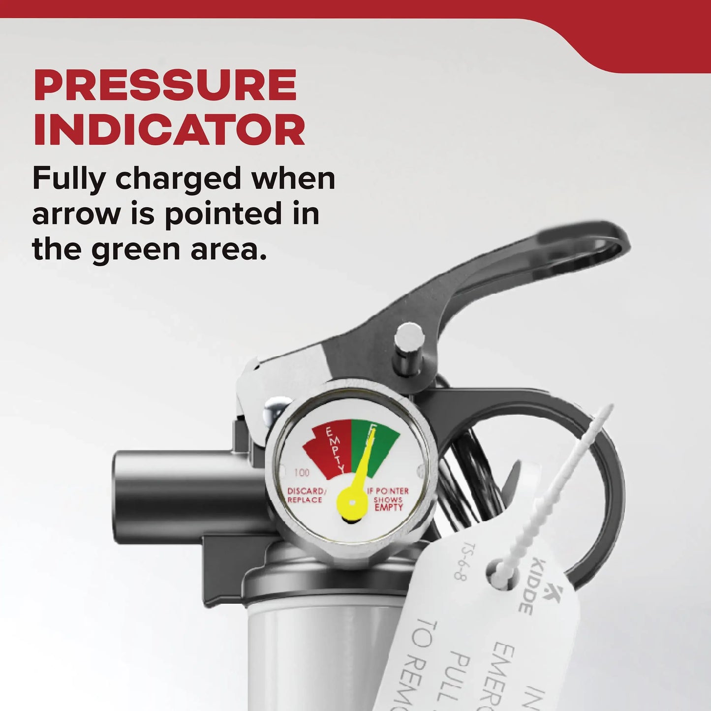 Commercial-Grade Fire Extinguisher for Office, Parking Garages, Single Use 5BC,All-metal construction,Fast and powerful