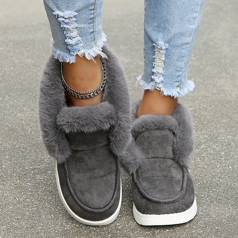Bottines d’Hiver Fourrées – Cheville Chaude & Antidérapantes pour Femme