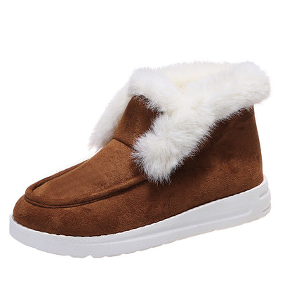 Bottines d’Hiver Fourrées – Cheville Chaude & Antidérapantes pour Femme