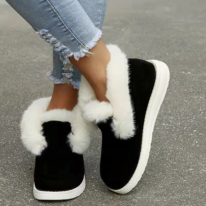 Bottines d’Hiver Fourrées – Cheville Chaude & Antidérapantes pour Femme