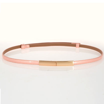Simple Ceinture Mince Et Polyvalent En Cuir Mode