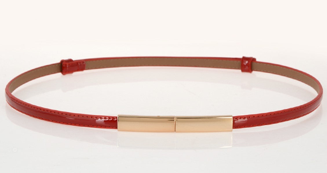 Simple Ceinture Mince Et Polyvalent En Cuir Mode