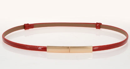 Simple Ceinture Mince Et Polyvalent En Cuir Mode