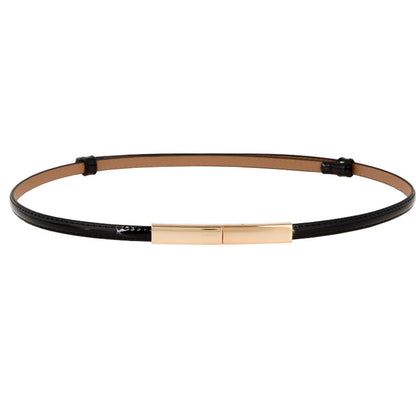 Simple Ceinture Mince Et Polyvalent En Cuir Mode