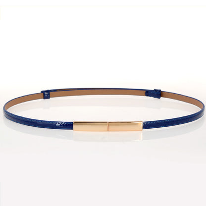 Simple Ceinture Mince Et Polyvalent En Cuir Mode