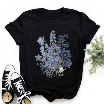T-shirt noir à motif vélo