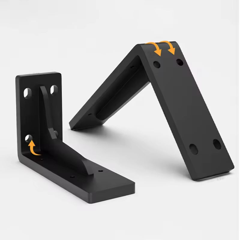 Shelf Brackets 12 Inch, Strong Heavy Duty Floating Shelf Brackets, Industrial Metal Iron Matte Black Shelving Brackets, Thick Brackets Loadbearing 600kg Wall Triangular Support Bracket Suspended TV Cabinet Desk Partition Fixed