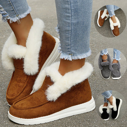Bottines d’Hiver Fourrées – Cheville Chaude & Antidérapantes pour Femme