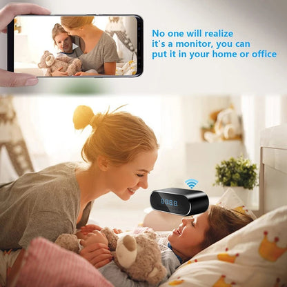 Smart Clock Camera Full HD 1080P Alarm Clock Mini Camera Wireless Wifi Control DVR Camcorder Home Surveillance Monitor Video