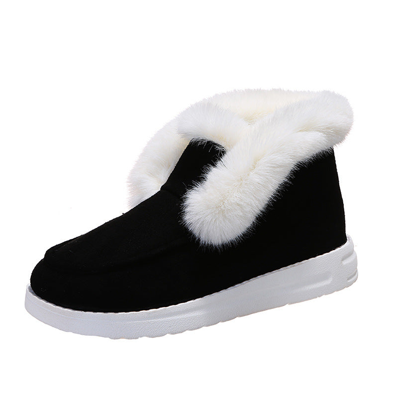 Bottines d’Hiver Fourrées – Cheville Chaude & Antidérapantes pour Femme