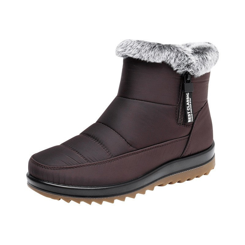 Bottines d’Hiver Fourrées – Snow Boots à Zipper Latéral & Confort Doux