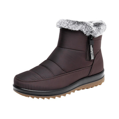 Bottines d’Hiver Fourrées – Snow Boots à Zipper Latéral & Confort Doux