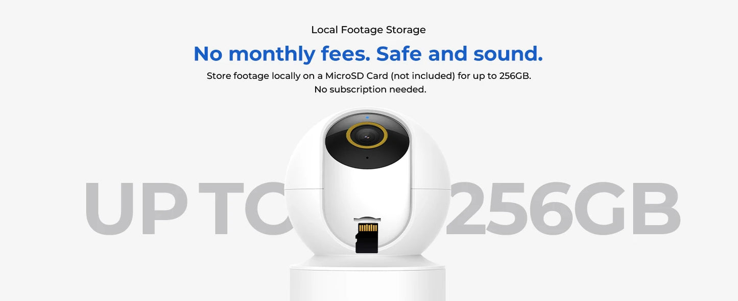 IMILAB Baby Monitor Indoor Security Camera with AI Detection Night Vision 2-Way Audio 360° PTZ Compatible with Xiaomi Home App