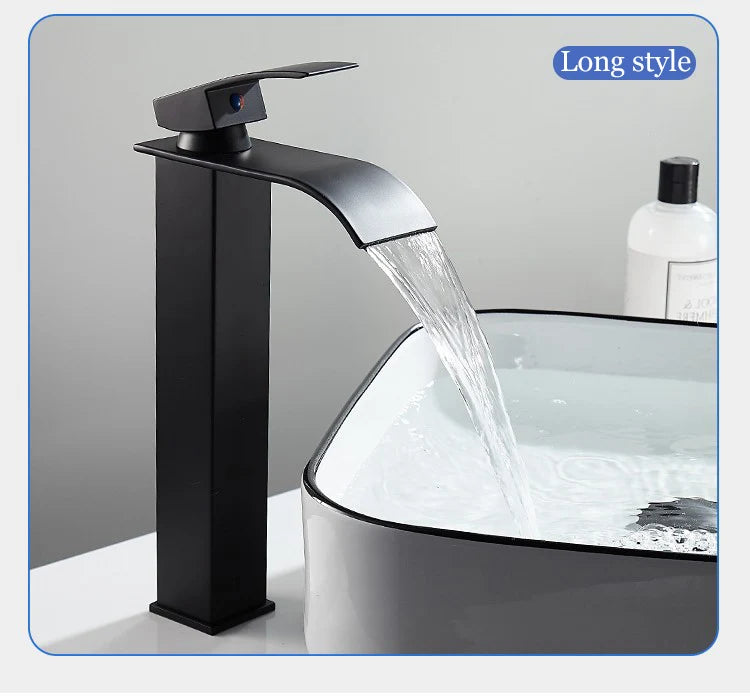 Gold Bathroom Faucet, Brushed Gold Bathroom Faucet, Gold Faucets for Bathroom Vanity, Hot and Cold Dual Control Stainless Steel Alloy Finish Suitable for Bathroom Sink