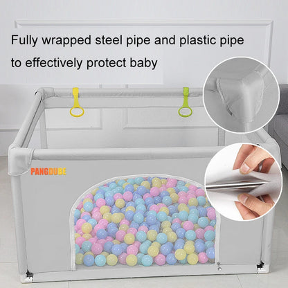 PANGDUBE 5-Sizes Option Baby Playpen Children Playground with Foam Protector Baby Safety Fence Kids Ball Pit Playpen for Babies