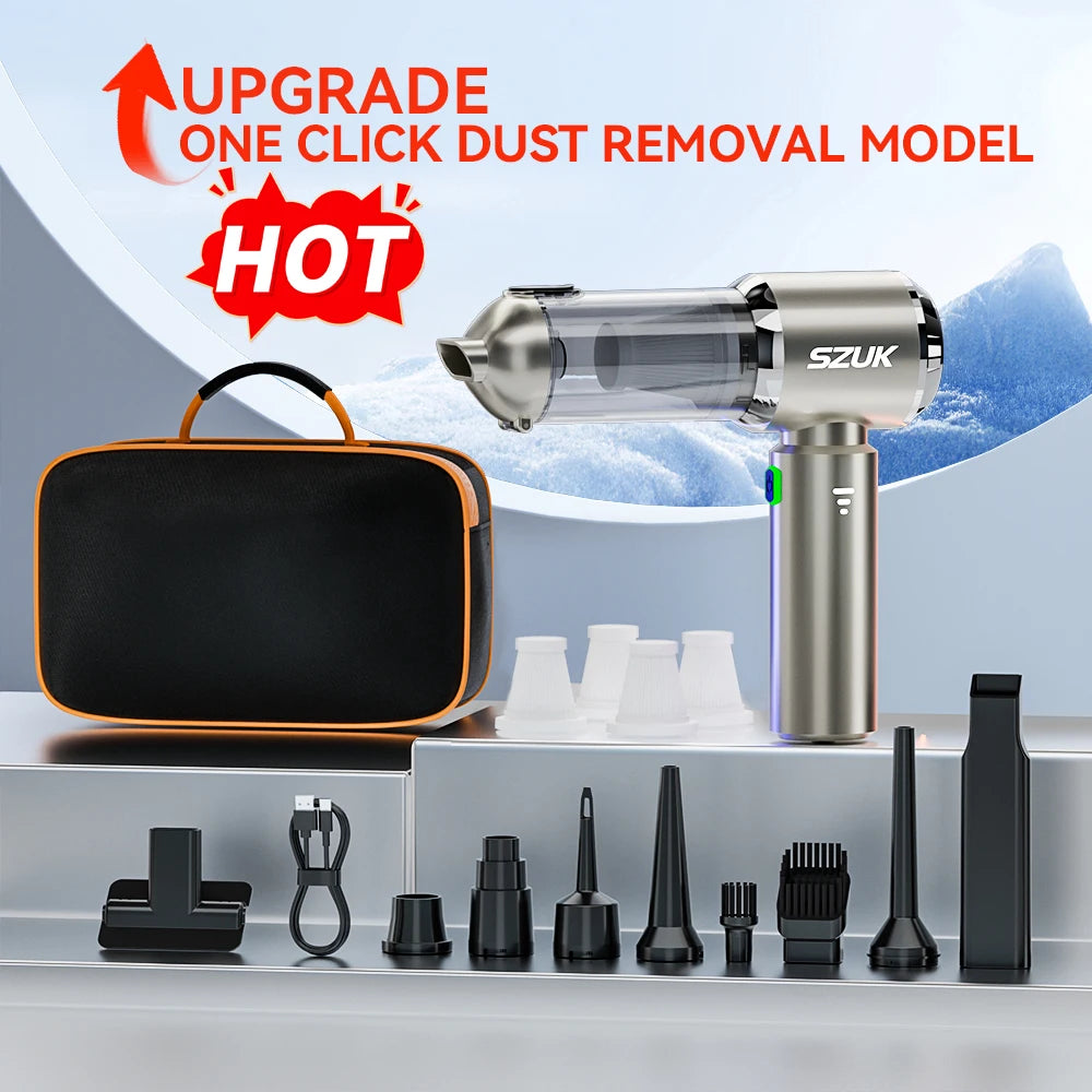 SZUK C012MAX 985000PA Car Vacuum Cleaner Portable Handheld Mini Vacuum Cleaner Cordless Powerful Car Cleaner Home Appliance