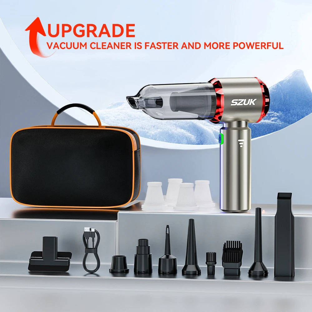 SZUK C012MAX 985000PA Car Vacuum Cleaner Portable Handheld Mini Vacuum Cleaner Cordless Powerful Car Cleaner Home Appliance