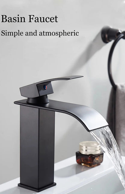 Gold Bathroom Faucet, Brushed Gold Bathroom Faucet, Gold Faucets for Bathroom Vanity, Hot and Cold Dual Control Stainless Steel Alloy Finish Suitable for Bathroom Sink