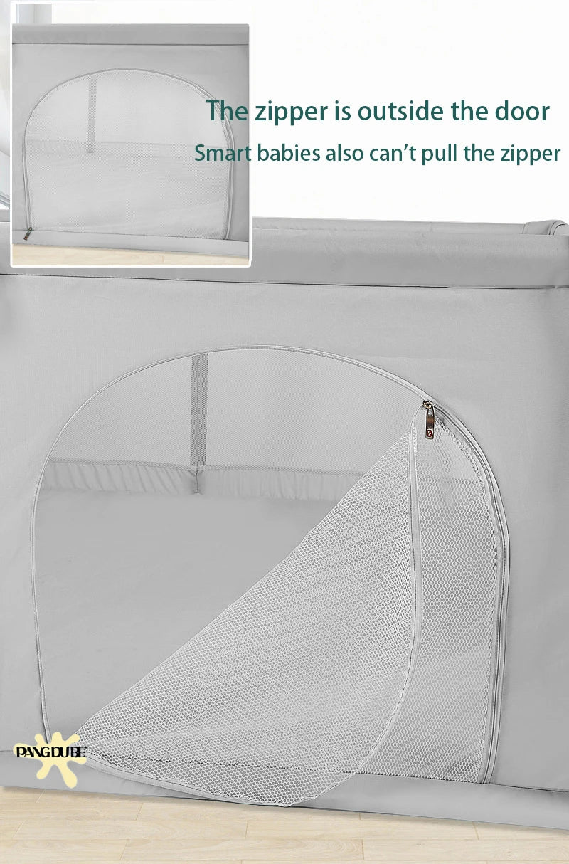 PANGDUBE 5-Sizes Option Baby Playpen Children Playground with Foam Protector Baby Safety Fence Kids Ball Pit Playpen for Babies