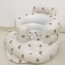 Upgraded Inflatable Baby Seat with Safety Guardrails, Thicker Sit Me Up Floor Seat for Baby Chair Sit Me Up, Blow Up Baby Chair Built in Air Pump for Babies 3-36 mth