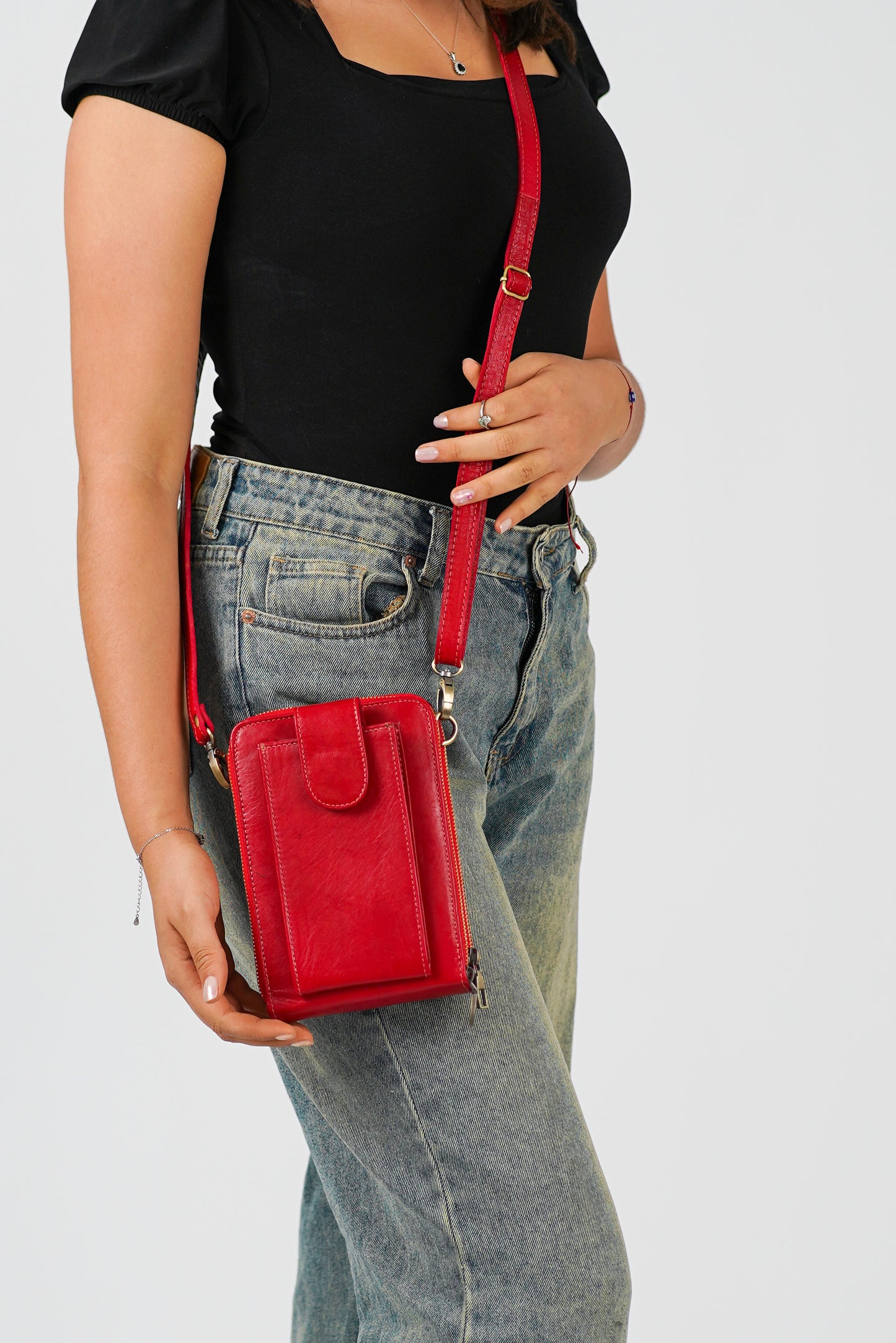 Sac Bandoulière en Cuir de Chèvre 100% Naturel
