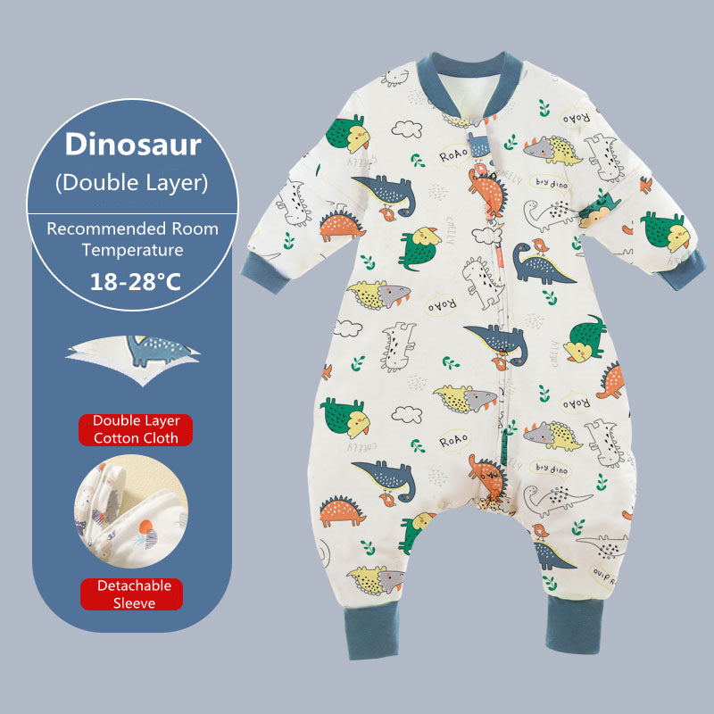 Baby Sleeping Bag Cartoon Children Pajamas Infantil Stuff For Four Seasons Cotton Toddler Sack Kids Sleepwear Bedding Jumpsuit