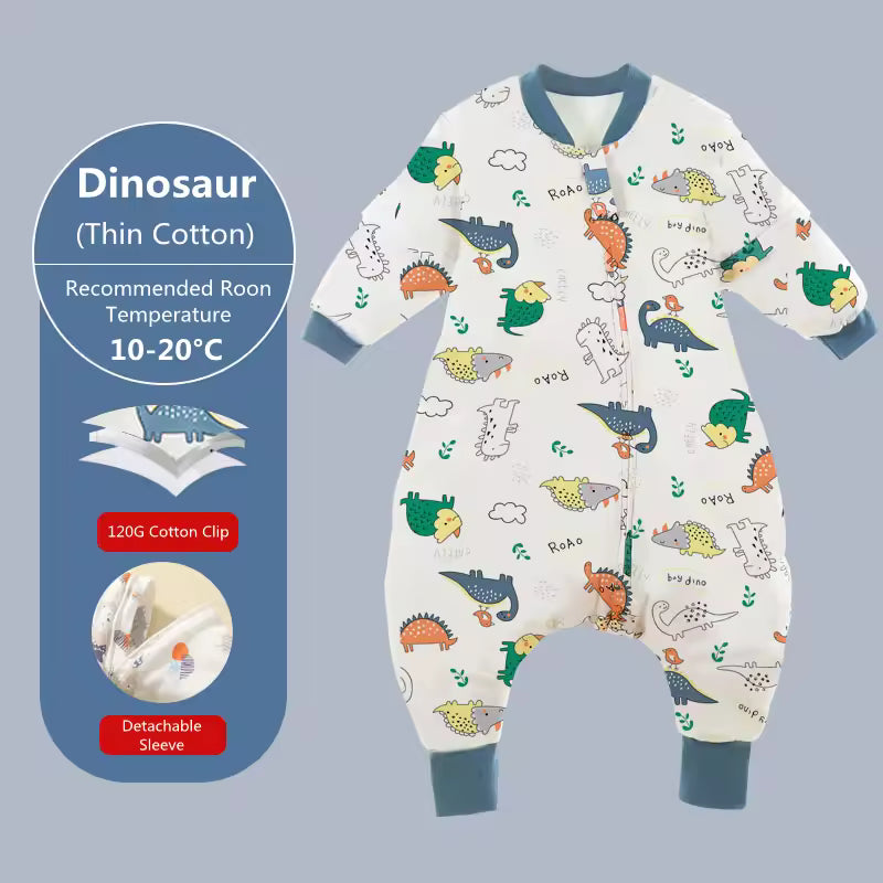 Baby Sleeping Bag Cartoon Children Pajamas Infantil Stuff For Four Seasons Cotton Toddler Sack Kids Sleepwear Bedding Jumpsuit
