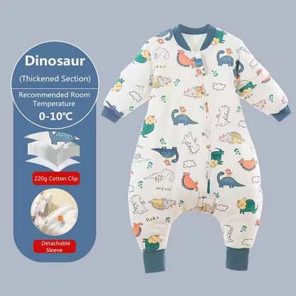 Baby Sleeping Bag Cartoon Children Pajamas Infantil Stuff For Four Seasons Cotton Toddler Sack Kids Sleepwear Bedding Jumpsuit
