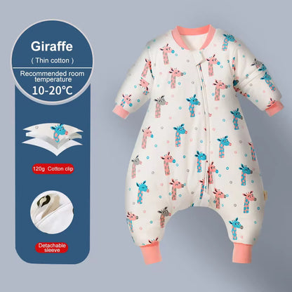 Baby Sleeping Bag Cartoon Children Pajamas Infantil Stuff For Four Seasons Cotton Toddler Sack Kids Sleepwear Bedding Jumpsuit