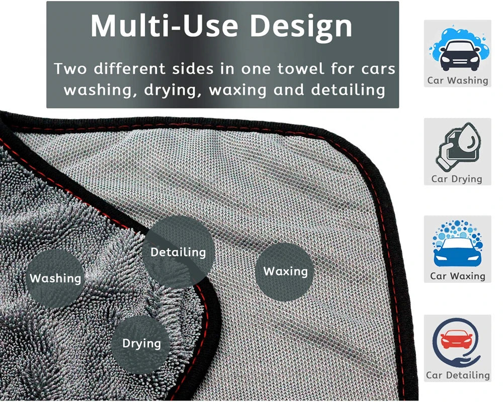 Microfiber Car Towel Vehicle Wash Cloth Auto Cleaning Drying Handkerchief Super Absorbent Car Window Glass Wash Towel Supplies