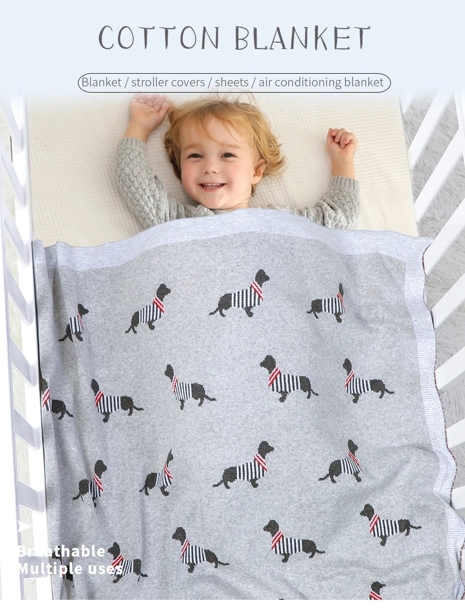Baby Blankets Newborn Cartoon Swaddle Wrap Monthly Blankets 100%Cotton Knitted Toddler Infant Outdoor Playing Clip Mats 100*80cm