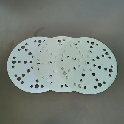 6-Inch 49-Hole 320 Grit Sanding Discs - Heavy-Duty Hook & Loop Film Discs - Sandpaper for Random Orbital Sanders - 50 Pack Box