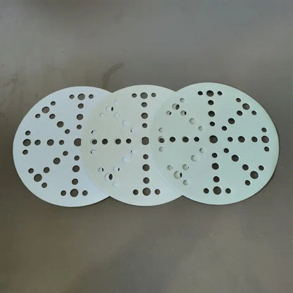 6-Inch 49-Hole 320 Grit Sanding Discs - Heavy-Duty Hook & Loop Film Discs - Sandpaper for Random Orbital Sanders - 50 Pack Box