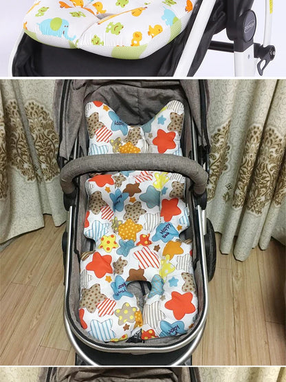 Fashion Printed Stroller Cushion Seat Cover Baby Diaper Pad Seat Pad Cotton Baby Stroller Mat Mattress Pram Stroller Accessories